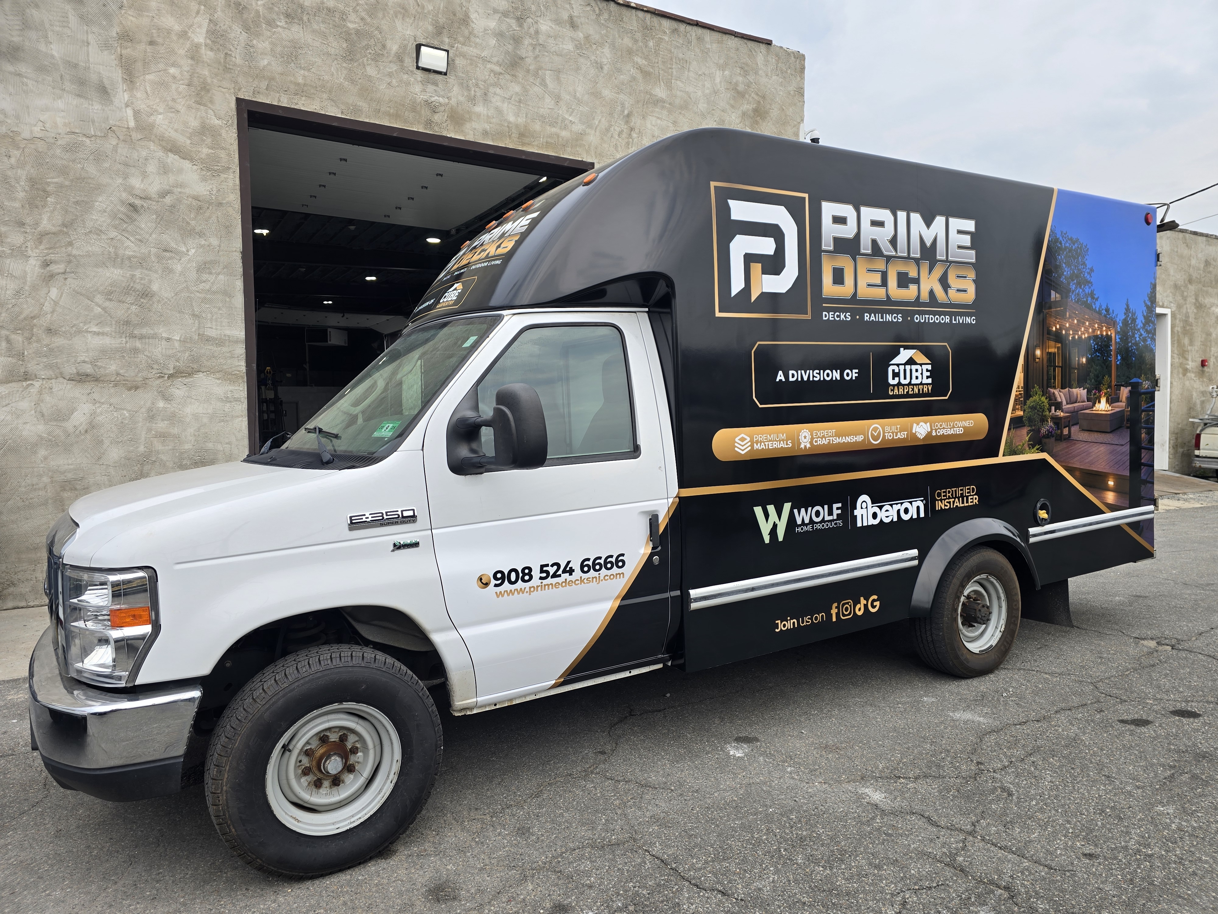 Prime Decks New Jersey deck construction truck